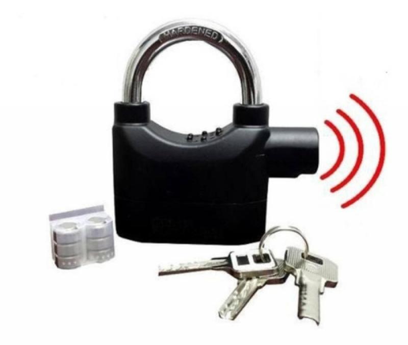 Candado Con Alarma Con Llaves 110db Moto Puerta Rejas
