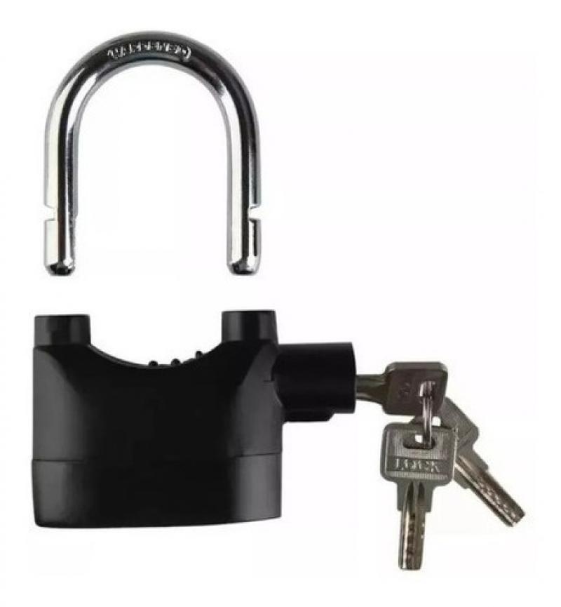 Candado Con Alarma Con Llaves 110db Moto Puerta Rejas