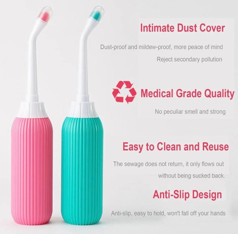 Bidet Portatil De Viaje Con 2 Boquillas 500ml Verde