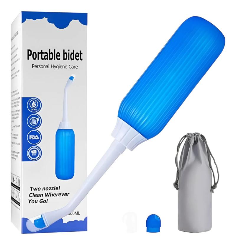 Bidet Portatil De Viaje Con 2 Boquillas 500ml Verde