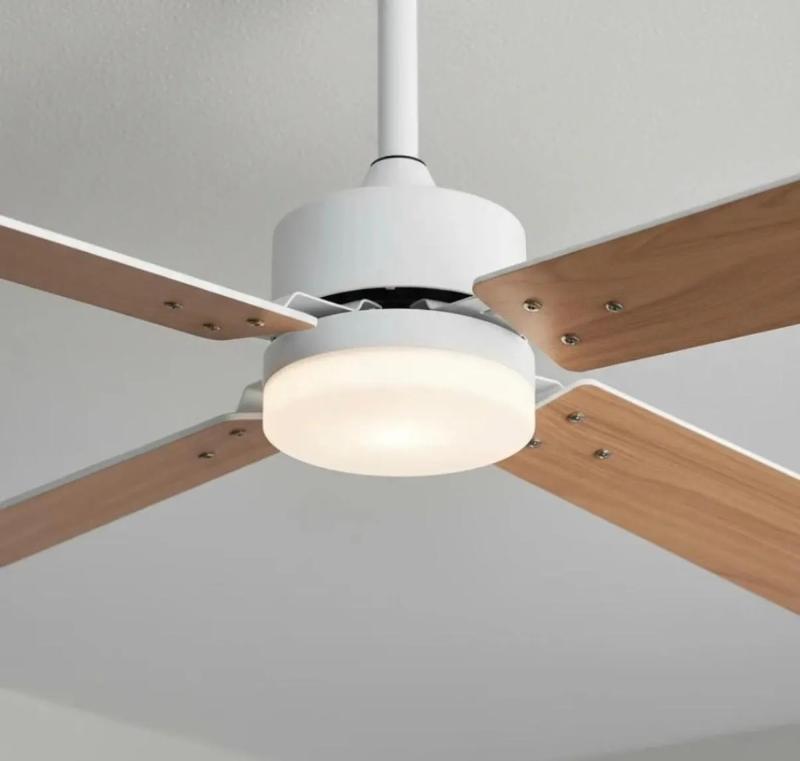 Ventilador De Techo Con Luz Led Control Remoto Madera Mdf 4