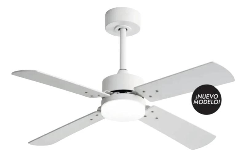 Ventilador De Techo Con Luz Led Control Remoto Madera Mdf 4