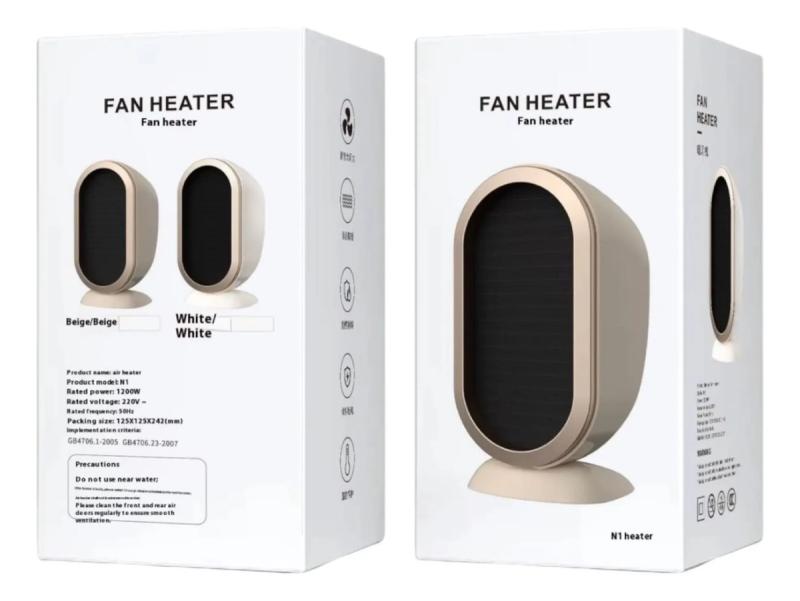 Ventilador Calefactor Eléctrico Portátil Silencioso