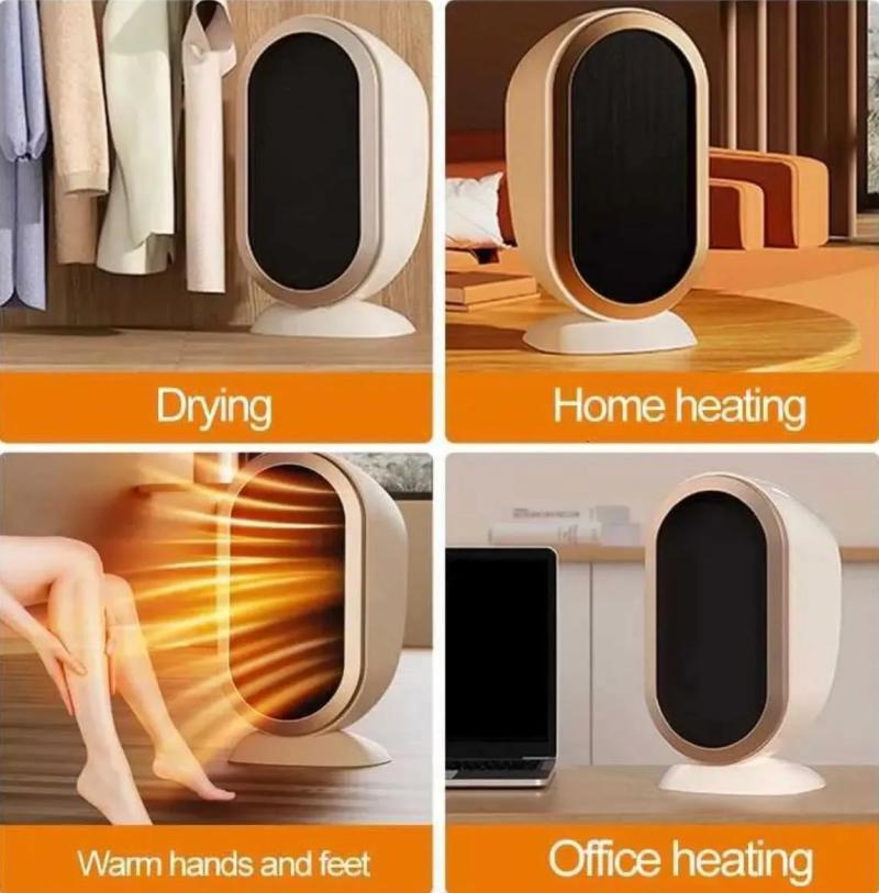 Ventilador Calefactor Eléctrico Portátil Silencioso