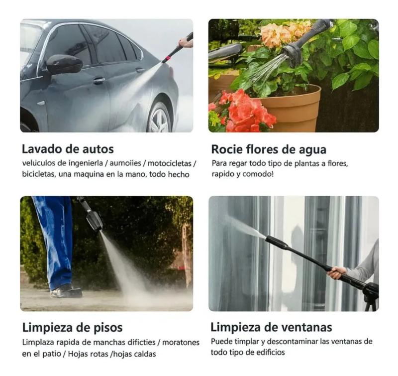 Hidrolavadora 6 En1 Star Vision Recargable Con 2 Baterias