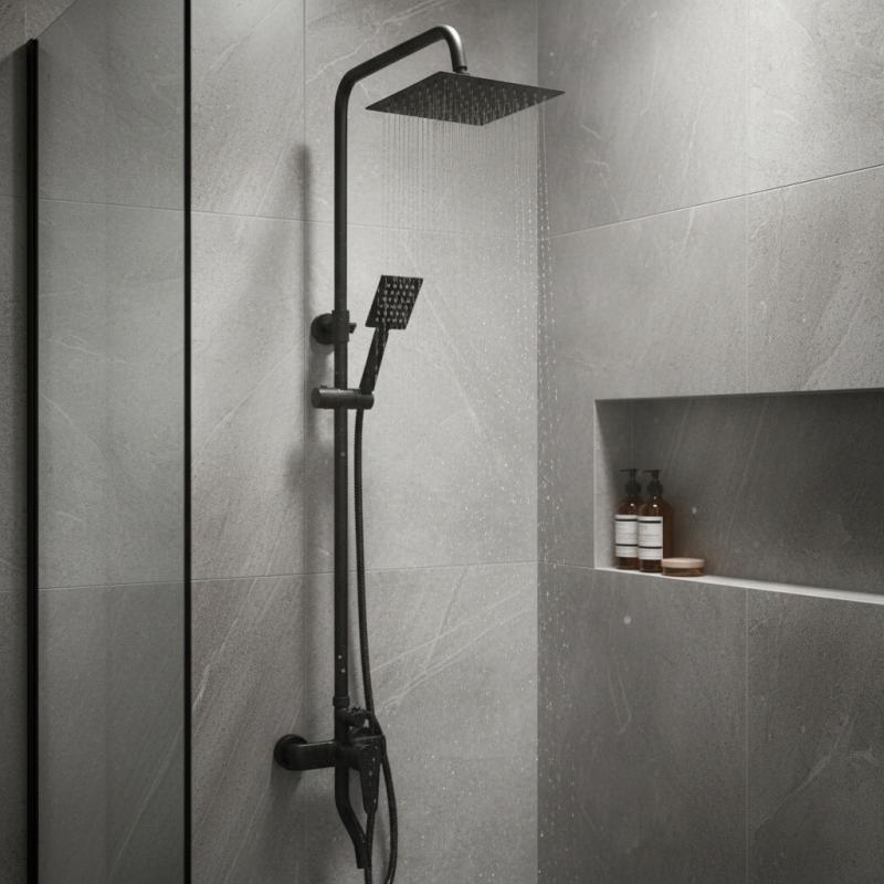 Ducha Columna Externa Con Transferencia Monocomando