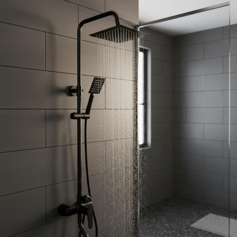 Ducha Columna Externa Con Transferencia Monocomando