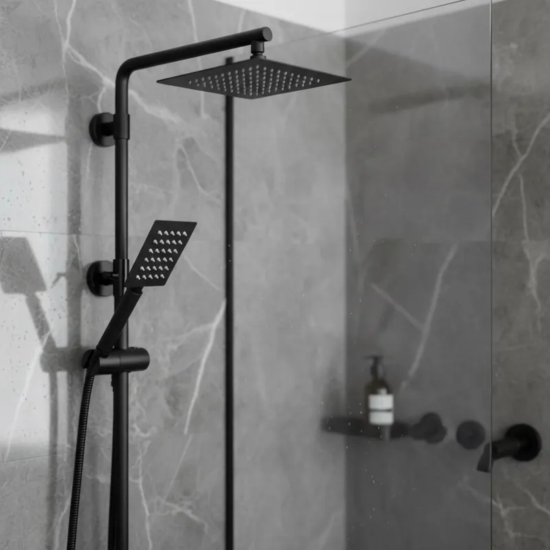 Ducha Columna Externa Con Transferencia Monocomando