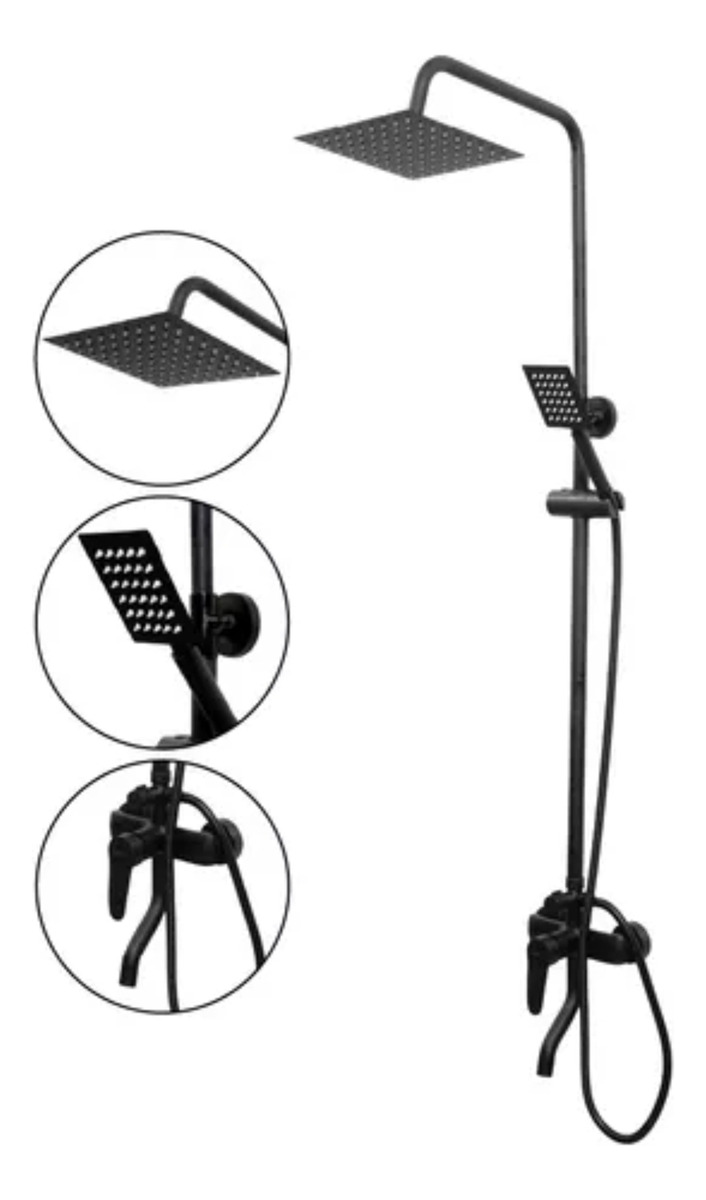 Ducha Columna Externa Con Transferencia Monocomando