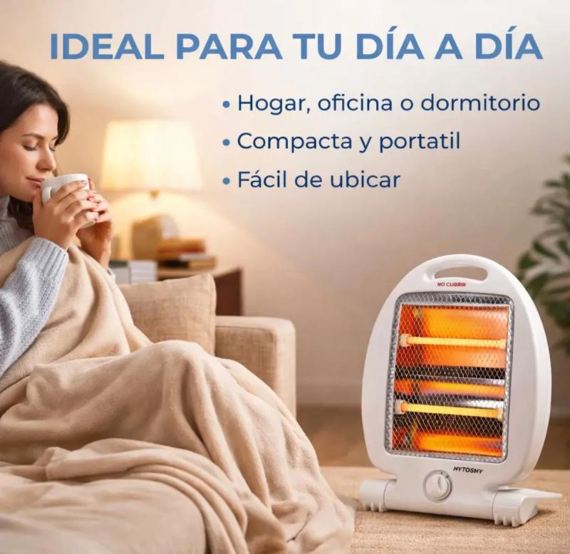 Estufa Electrica 800w Bajo Consumo 2 Velas Portátil