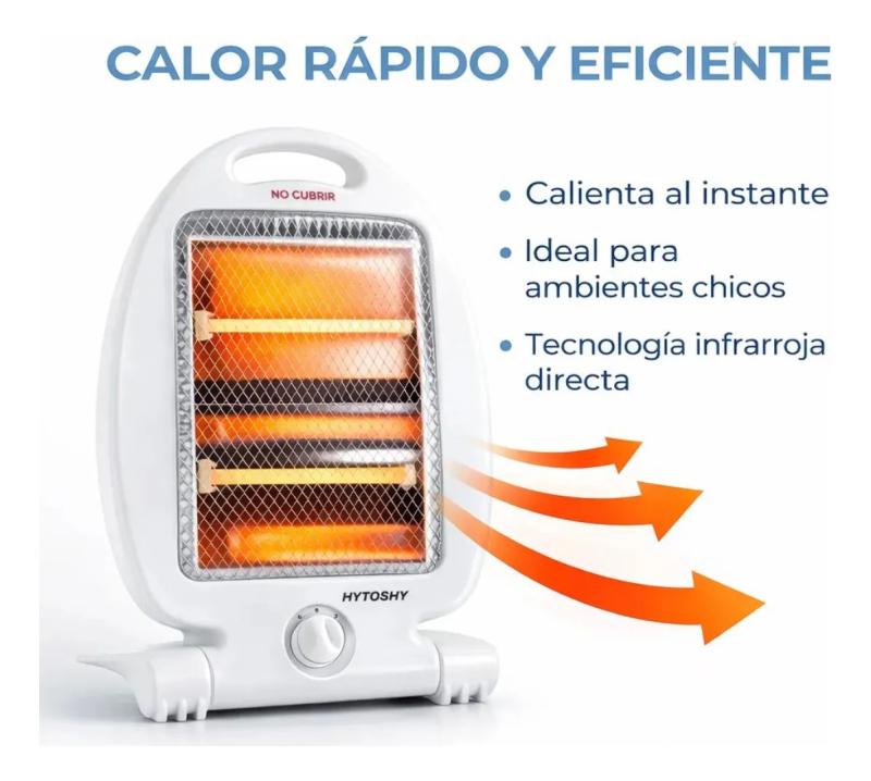 Estufa Electrica 800w Bajo Consumo 2 Velas Portátil