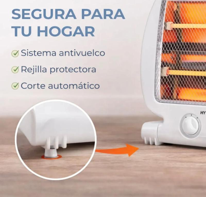 Estufa Electrica 800w Bajo Consumo 2 Velas Portátil