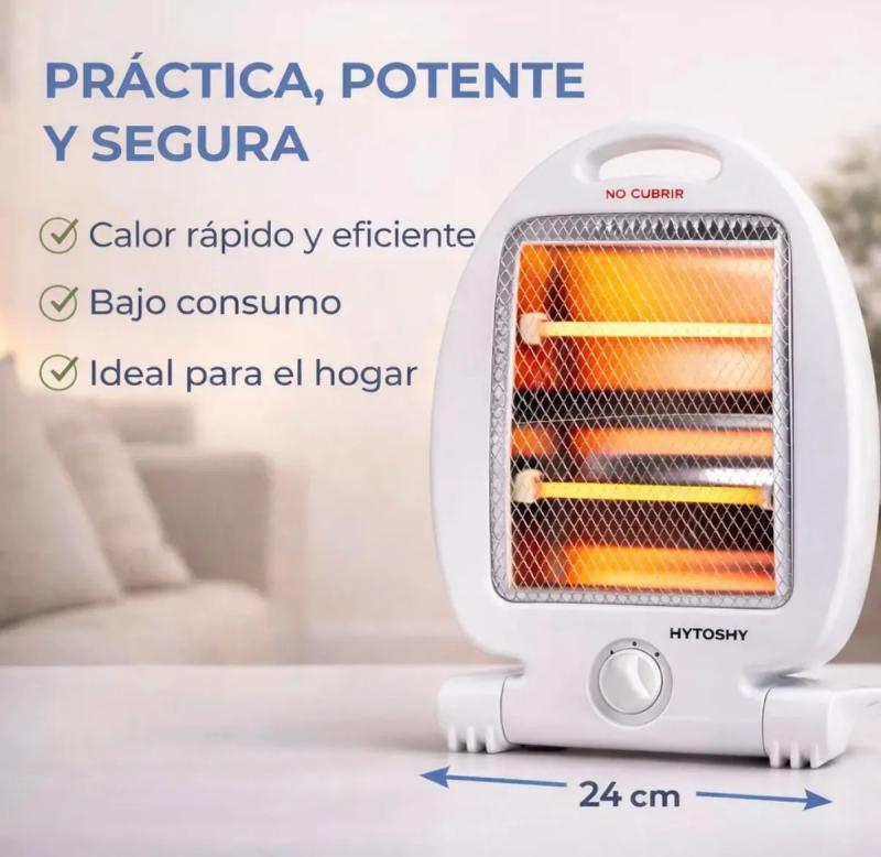 Estufa Electrica 800w Bajo Consumo 2 Velas Portátil