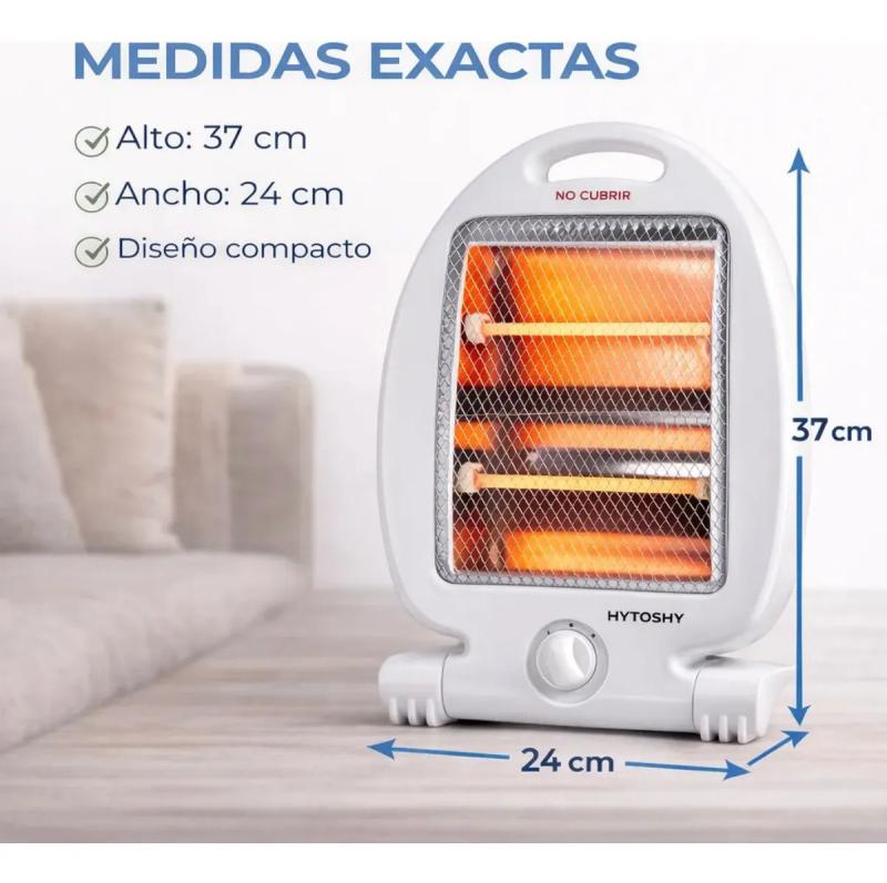 Estufa Electrica 800w Bajo Consumo 2 Velas Portátil