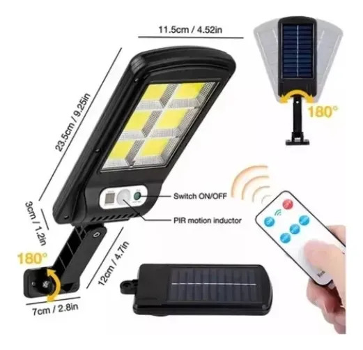 Reflector Led Solar Luminaria Sensor Movimiento 400w