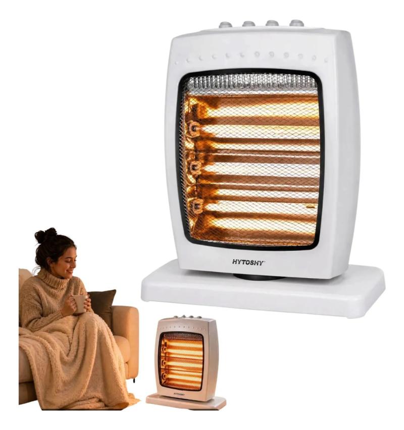 Estufa Eléctrica Halógena 1200w Giratoria Caloventor