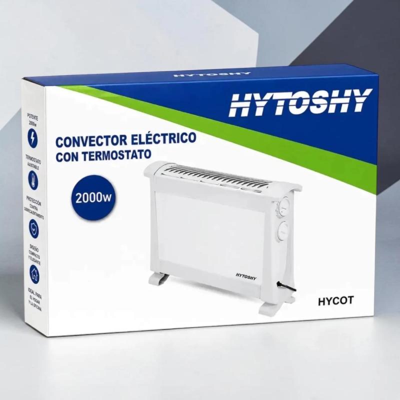 Convector Electrico 2000w Calefactor Portatil Con Termostato