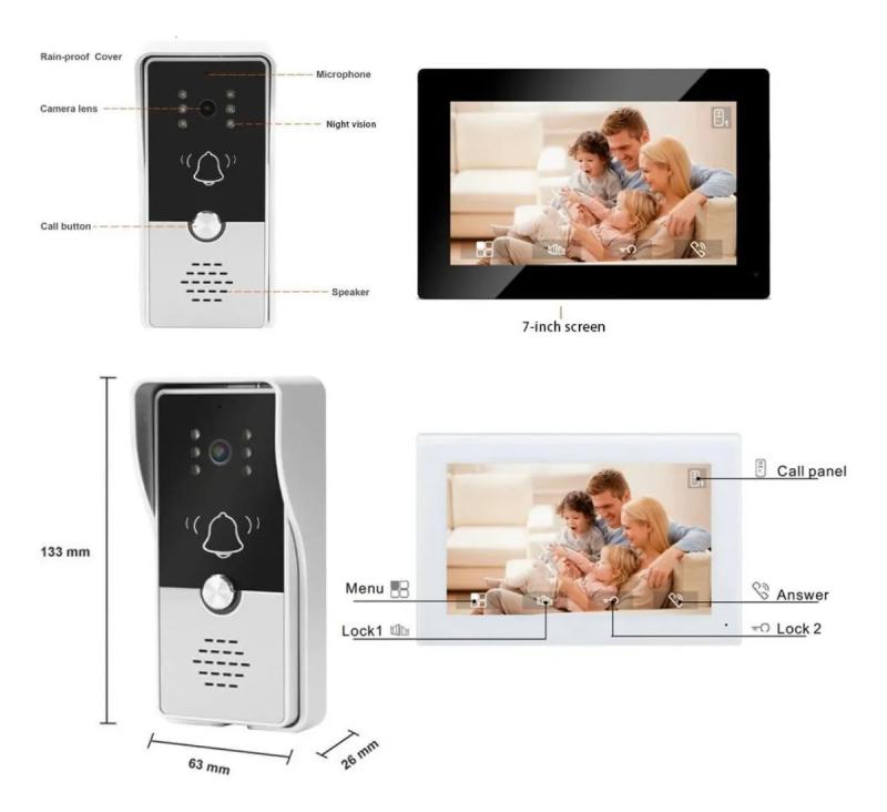 Timbre Con Camara Con Portero Visor
