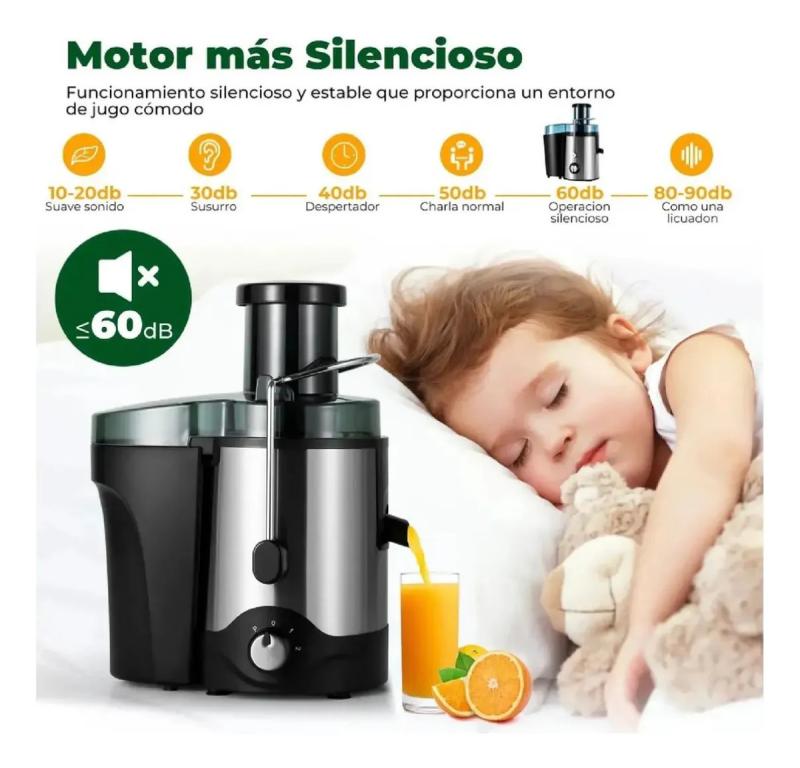 Juguera Extractor Jugo Frutas 600w Acero