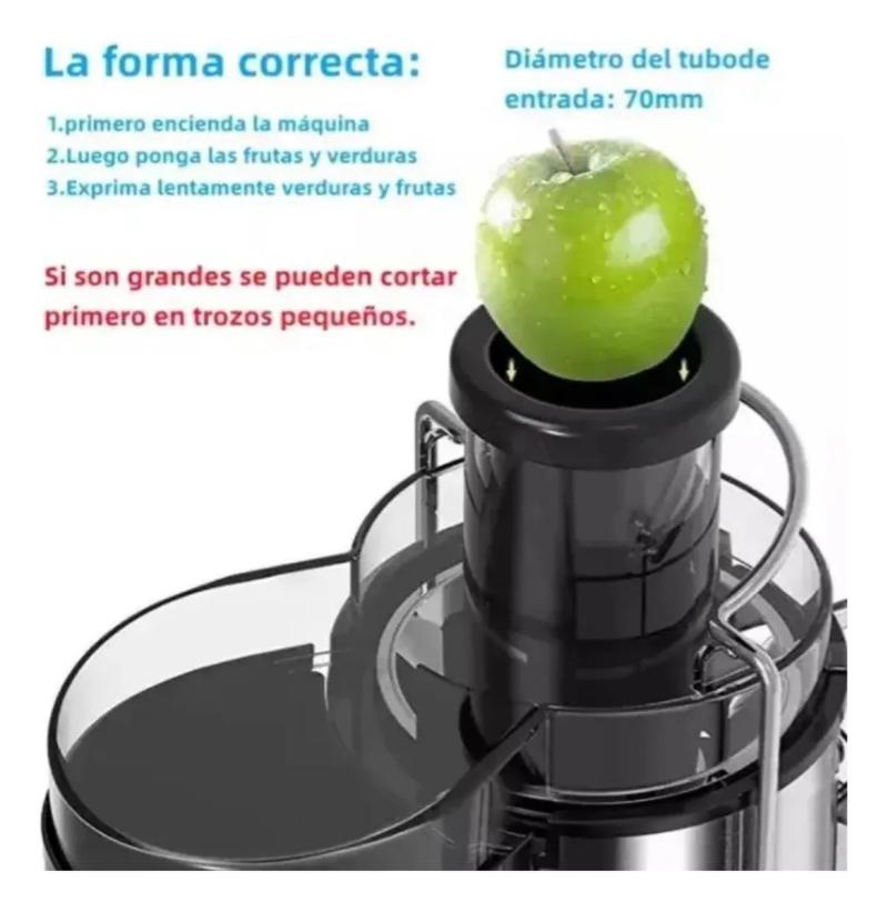Juguera Extractor Jugo Frutas 600w Acero