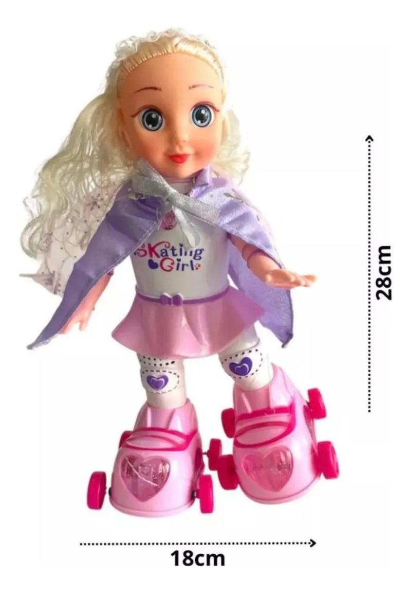 Muñeca Patinadora Luces Y Sonido Juguetes Musical