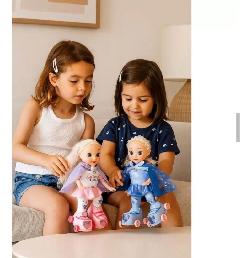 Muñeca Patinadora Luces Y Sonido Juguetes Musical