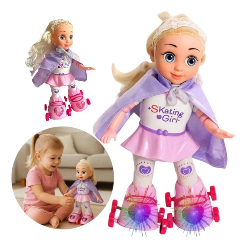 Muñeca Patinadora Luces Y Sonido Juguetes Musical