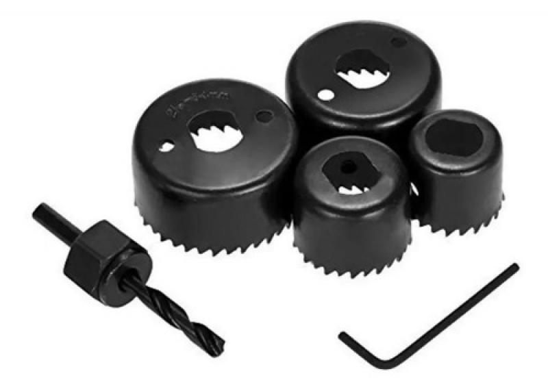 Juego Set Sierras Mechas Copa 6 Piezas Madera Yeso Plastico