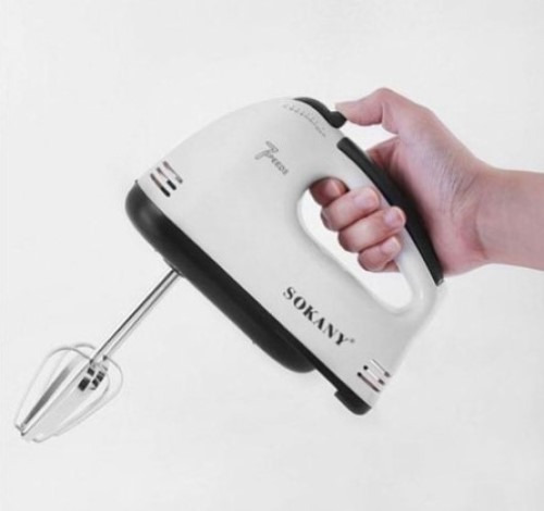 Batidora De Mano Eléctrica 7 Velocidades Amasa Mezcla Sokany