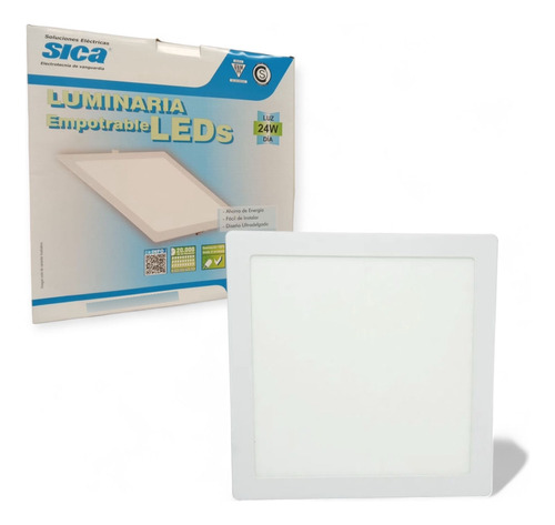 Plafón Led Sica Panel Cuadrado 24w Empotrado Ld