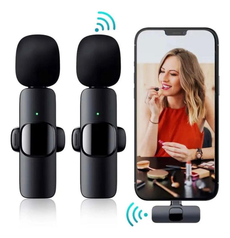 Micrófono Corbatero Inalámbrico Por 2 Usb-c