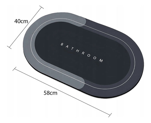 Alfombra Baño Absorvente Antideslizante De Secado Rapido