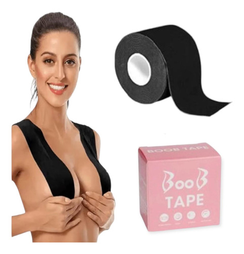 Cinta Boob Tape 5mts Corpiño Adhesivo Levanta Busto Lavable color beige