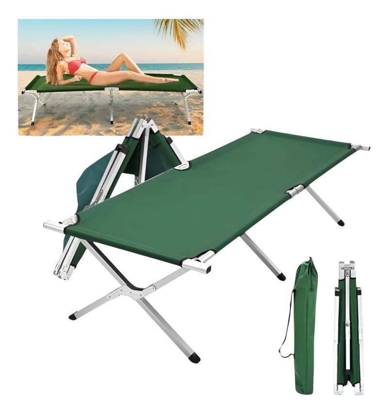 Catre Plegable Camping Acampar Militar 190x62x42cm Portatil