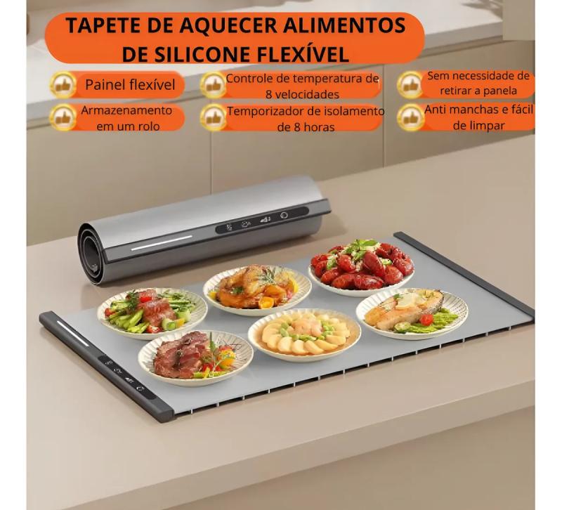 Bandeja De Calentamiento Eléctrico De Alimentos Plegable