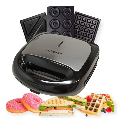 Sandwichera Eléctrica 3 En 1 Wafflera Tostadora Grill 750w