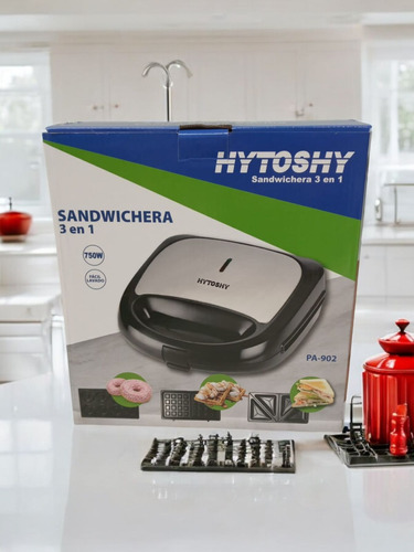 Sandwichera Eléctrica 3 En 1 Wafflera Tostadora Grill 750w
