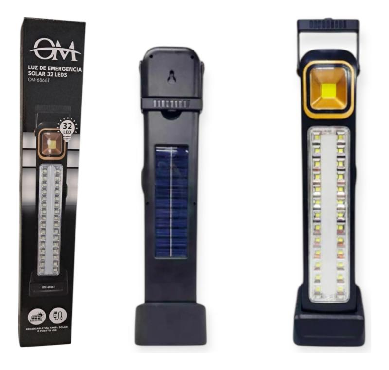 Luz Led Emergencia Portátil Solar Recargable 32 Leds