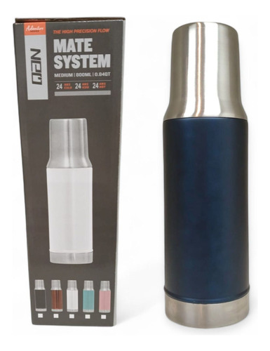 Termo 800 Ml Y Mate System Acero Inoxidable