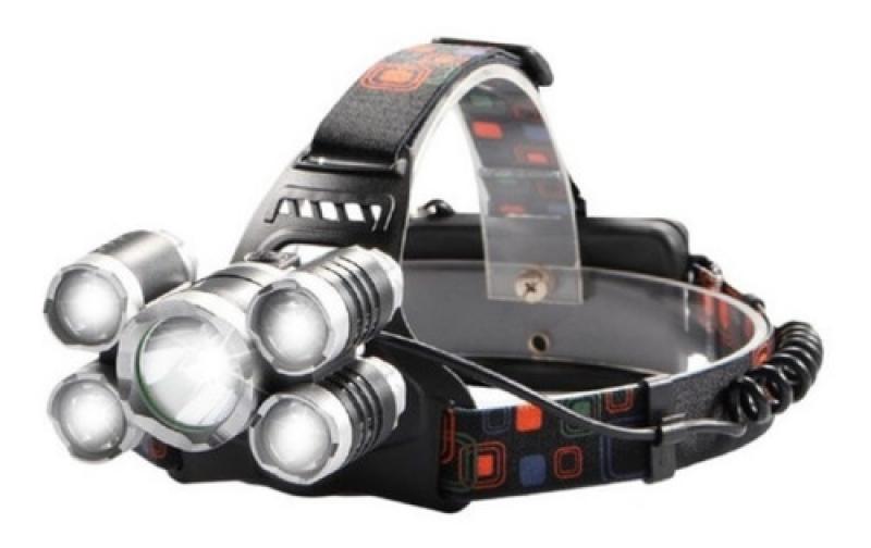 Luz Linterna Bici Minera Recargable 5 Ledscob Vincha Cabeza