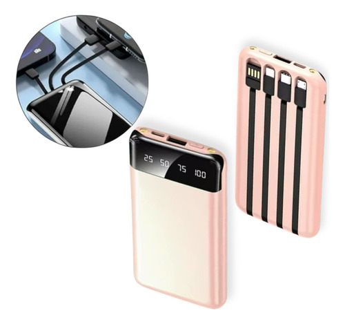 Batería Portátil Power Bank 20,000 Mah Con Linterna