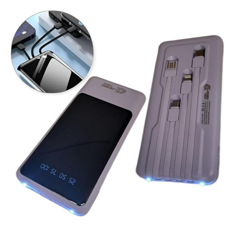 Batería Portátil Power Bank 20,000 Mah Con Linterna