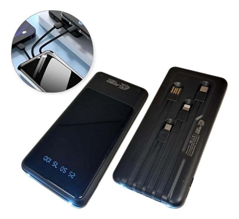 Batería Portátil Power Bank 20,000 Mah Con Linterna