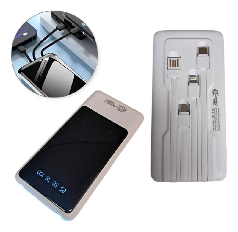 Batería Portátil Power Bank 20,000 Mah Con Linterna