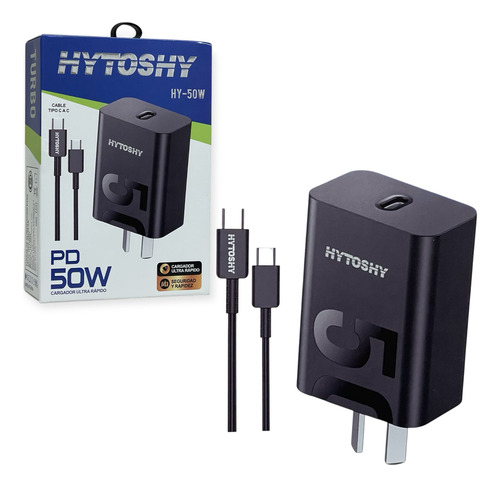 Cargador Ultra Rapido Tipo C A C Hy-50w Hytoshy