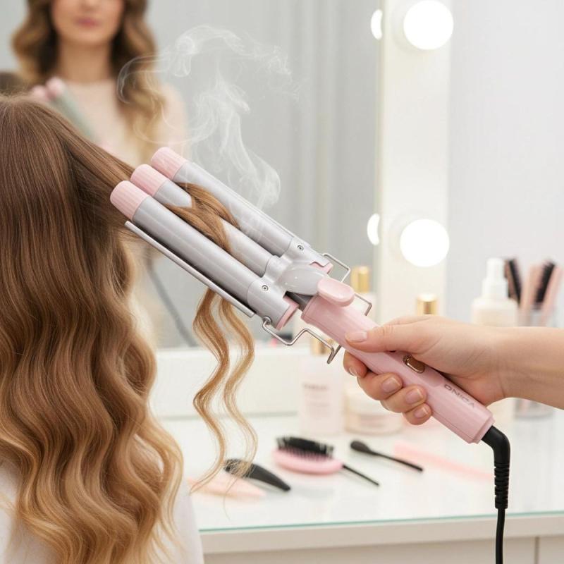 Buclera Onduladora De Pelo Triple Barril 22mm