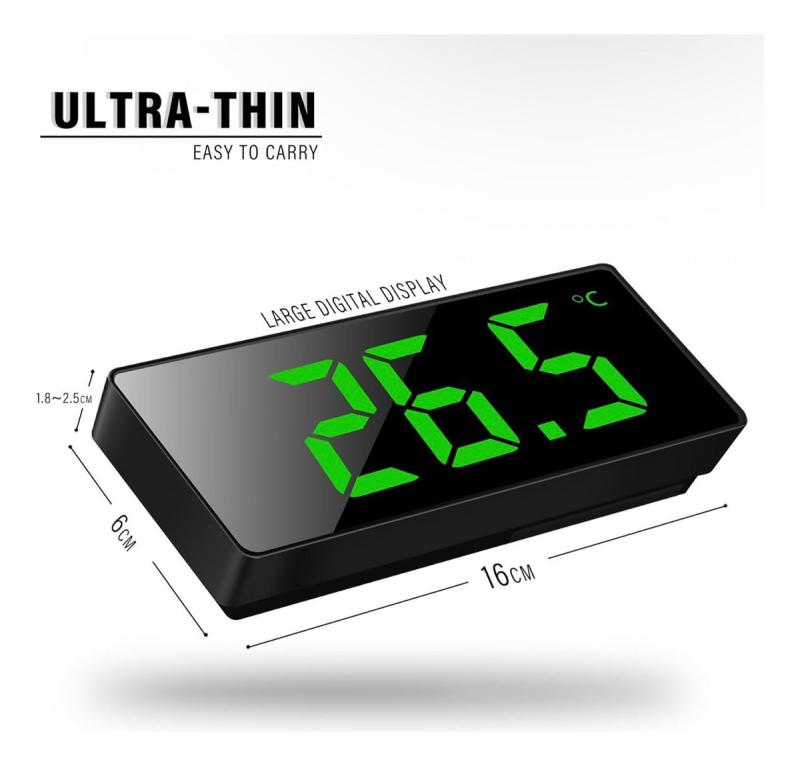 Reloj Despertador Pantalla Digital Alarma Temperatura Lcd