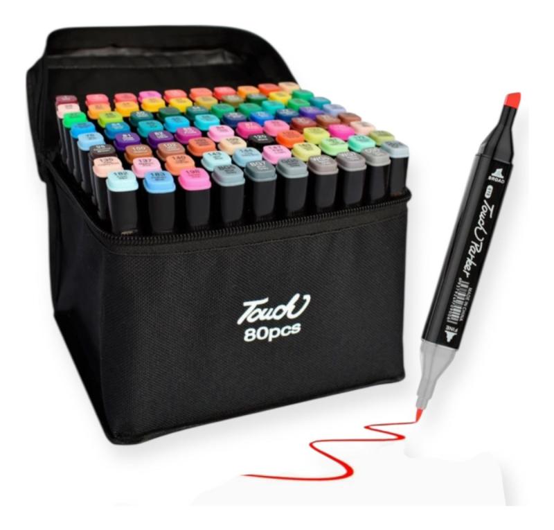 Set De Marcadores Doble Punta Touch X 80