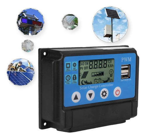 Controlador De Carga Solar Mppt De 20 A Panel Solar