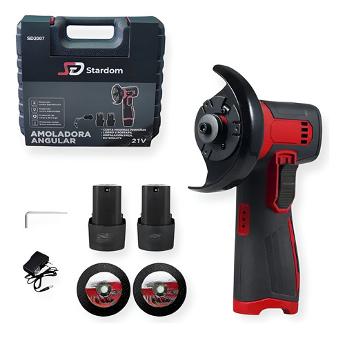 Mini Amoladora Inalámbrica 71mm 2 Baterias +maletin +2discos